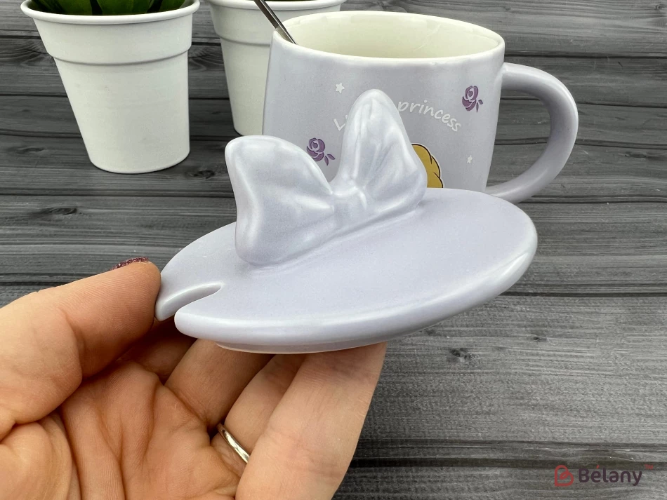 Керамическая чашка "Princess" лиловая | 3