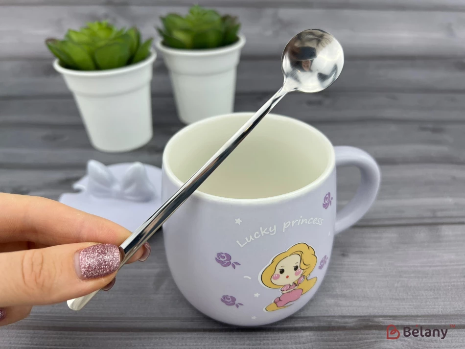 Керамическая чашка "Princess" лиловая | 4