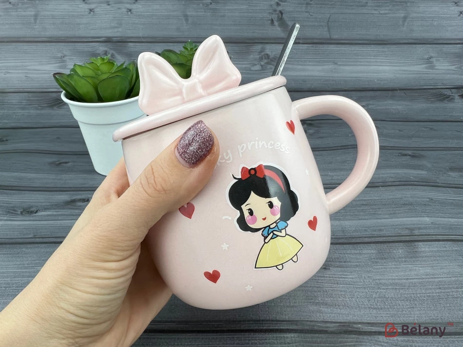 Керамическая чашка "Princess" розовая | 2