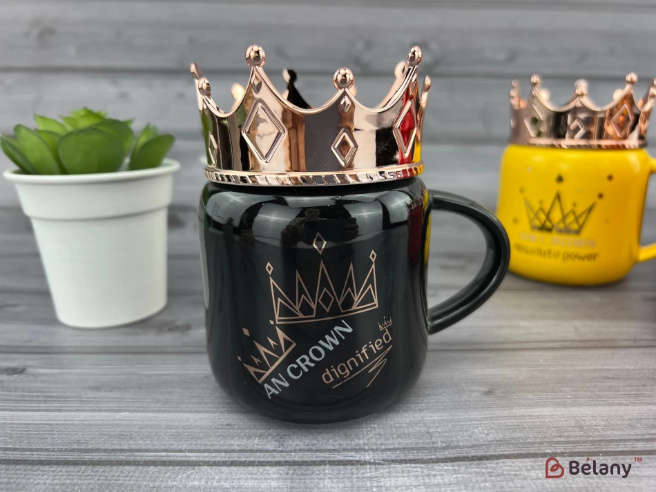 Керамическая чашка "An Krown" черная