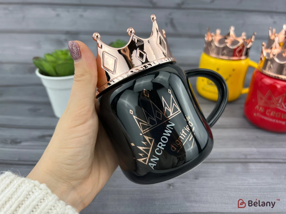 Керамическая чашка "An Krown" черная | 2