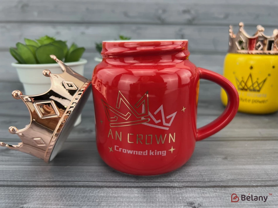 Керамическая чашка "An Krown" красная | 3