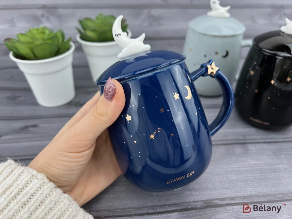 Керамическая чашка "Starry sky" синяя | 2