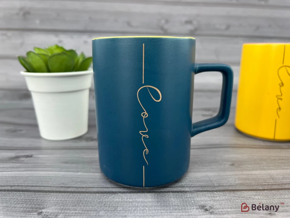 Керамическая чашка "Deep Love" темно-синий