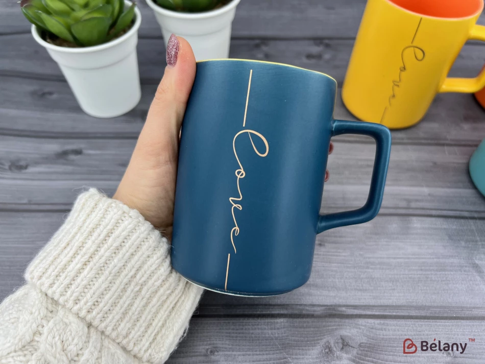 Керамическая чашка "Deep Love" темно-синий | 2