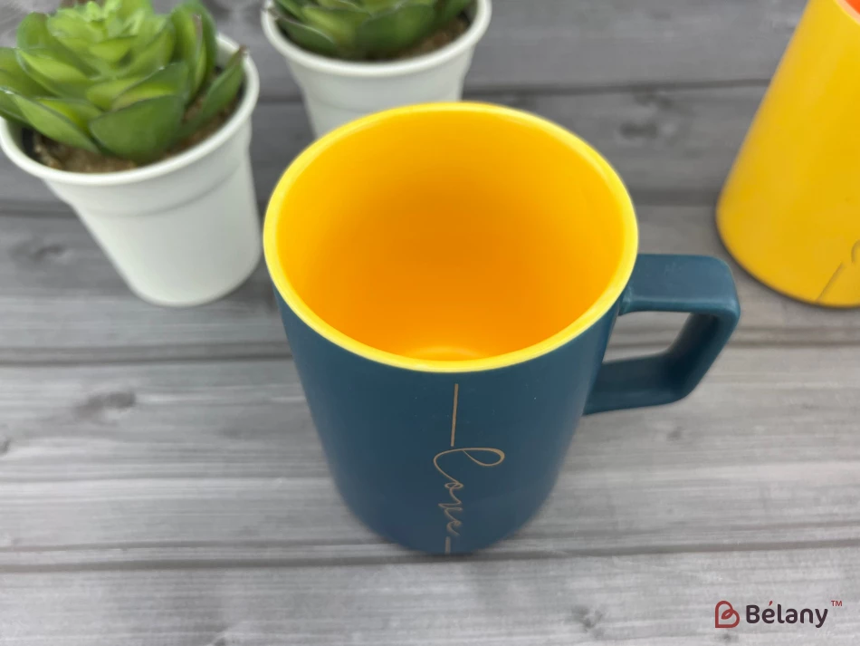 Керамическая чашка "Deep Love" темно-синий | 3