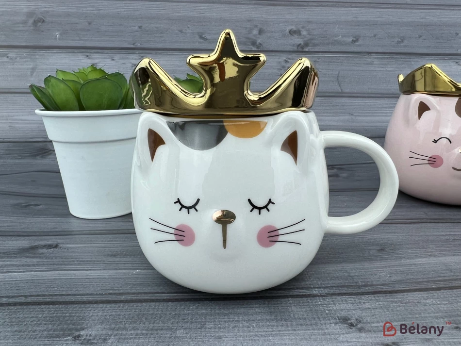 Керамическая чашка "Mouse prince" белая