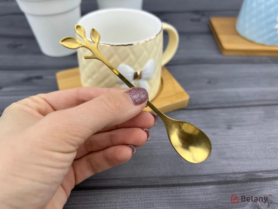 Керамічна чашка із блюдцем "Soft cup" кремова | 3