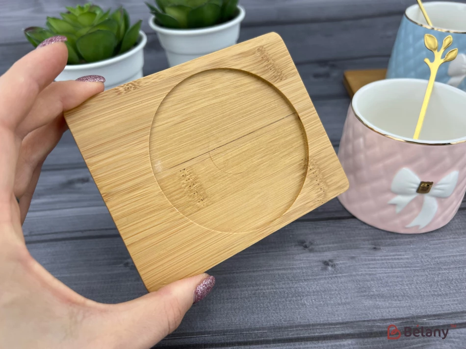 Керамическая чашка с блюдцем "Soft cup" розовая | 4