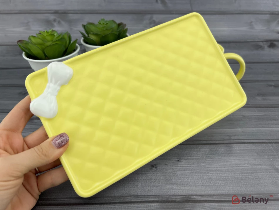 Керамічна чашка із блюдцем "Softy" жовта | 4