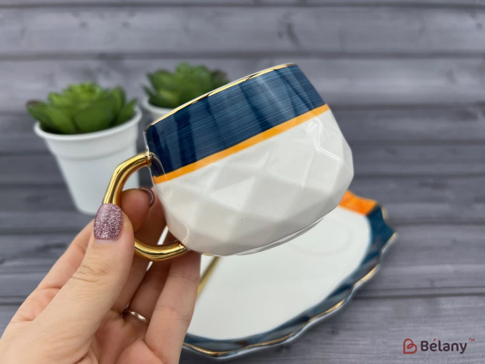 Керамічна чашка із блюдцем "Oyster" | 2