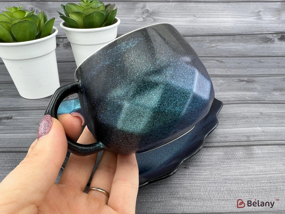 Керамічна чашка із блюдцем "Galaxy" lepus | 2