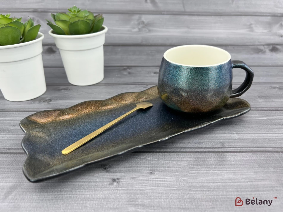 Керамічна чашка із блюдцем "Galaxy" cetus