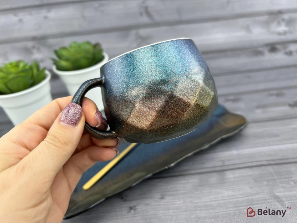 Керамічна чашка із блюдцем "Galaxy" cetus | 2