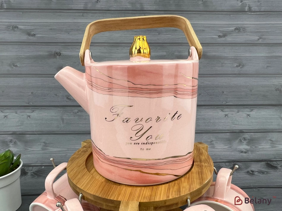 Чайный набор "Marmour" розовый | 4