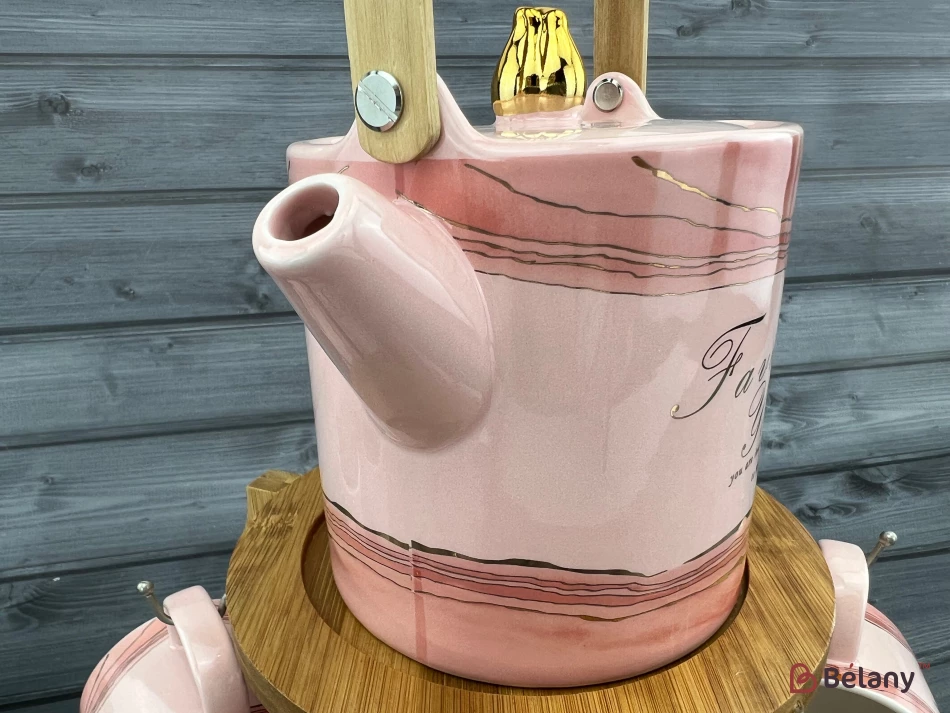 Чайный набор "Marmour" розовый | 5