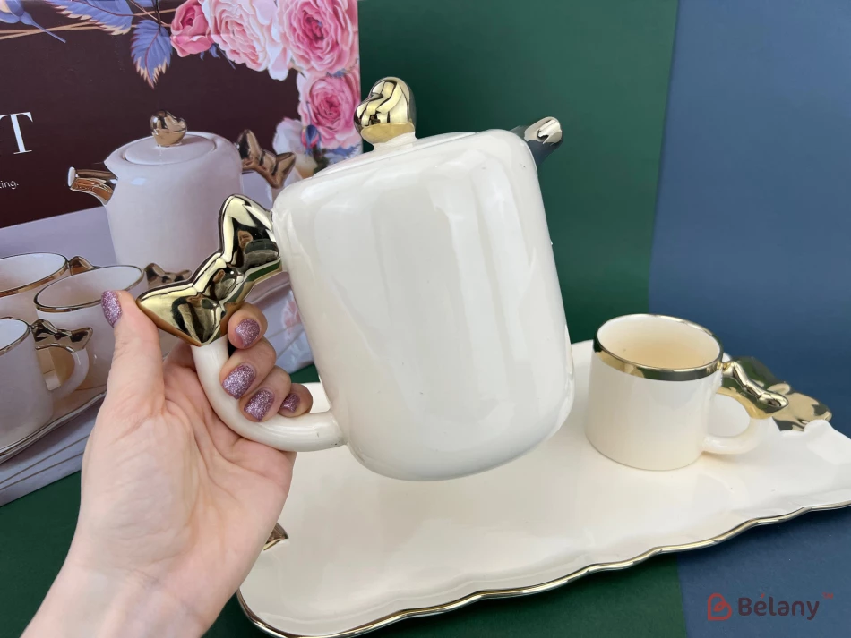 Чайный набор "Cutest" кремовый | 2