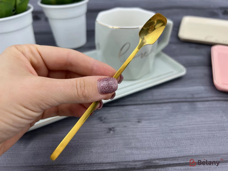 Керамическая чашка с блюдцем "Love it" серая | 3