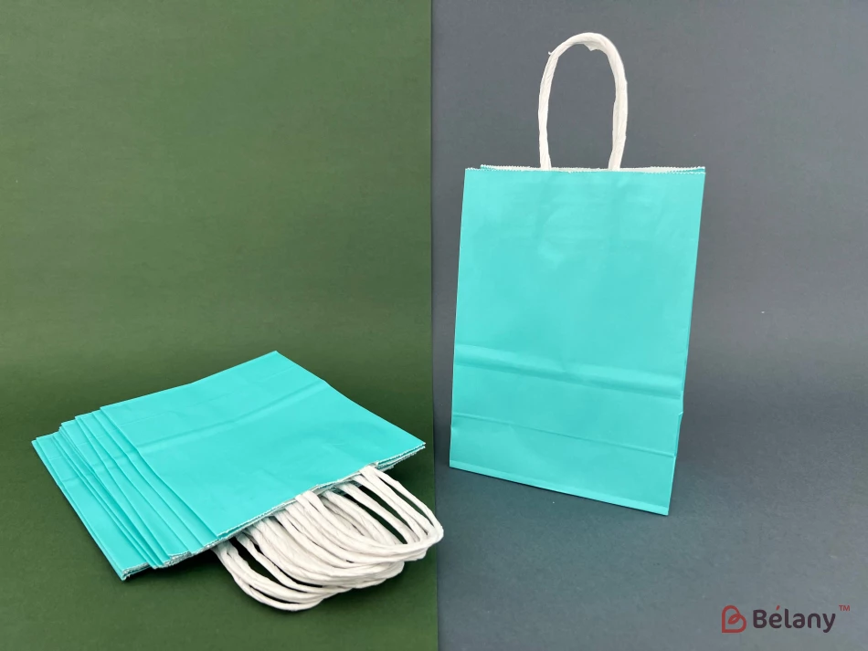 Крафтовые пакеты "Just color XS" голубые