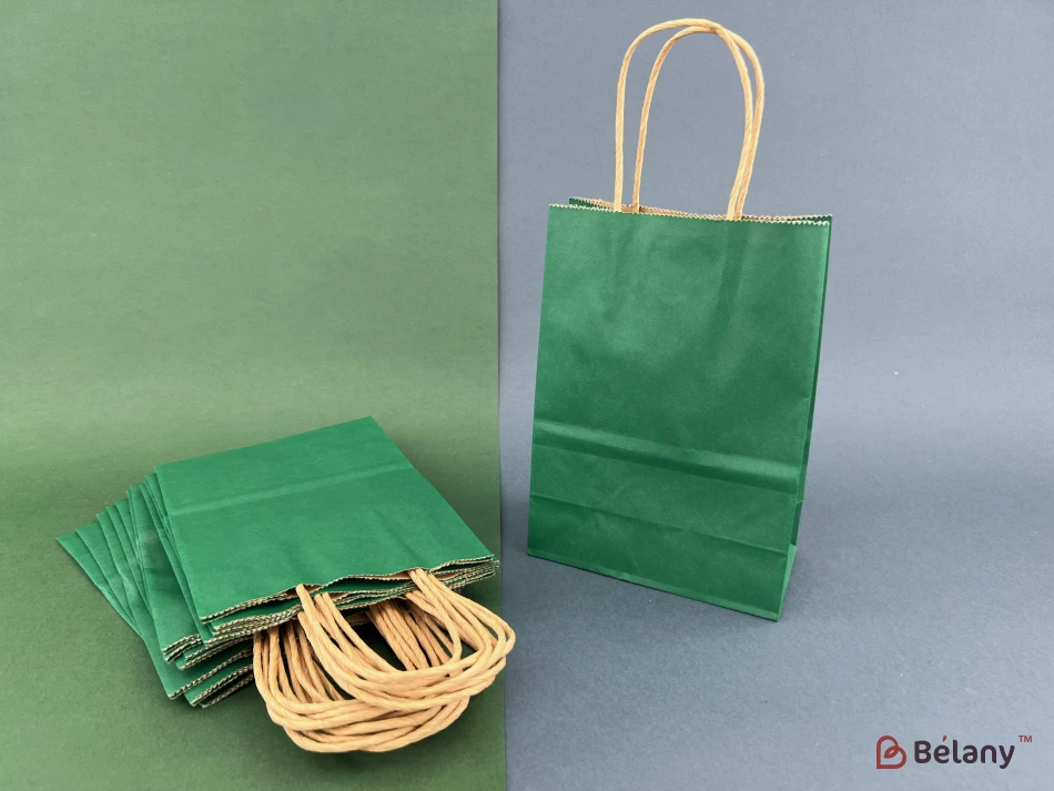 Крафтовые пакеты "Just color S" темно-зеленые