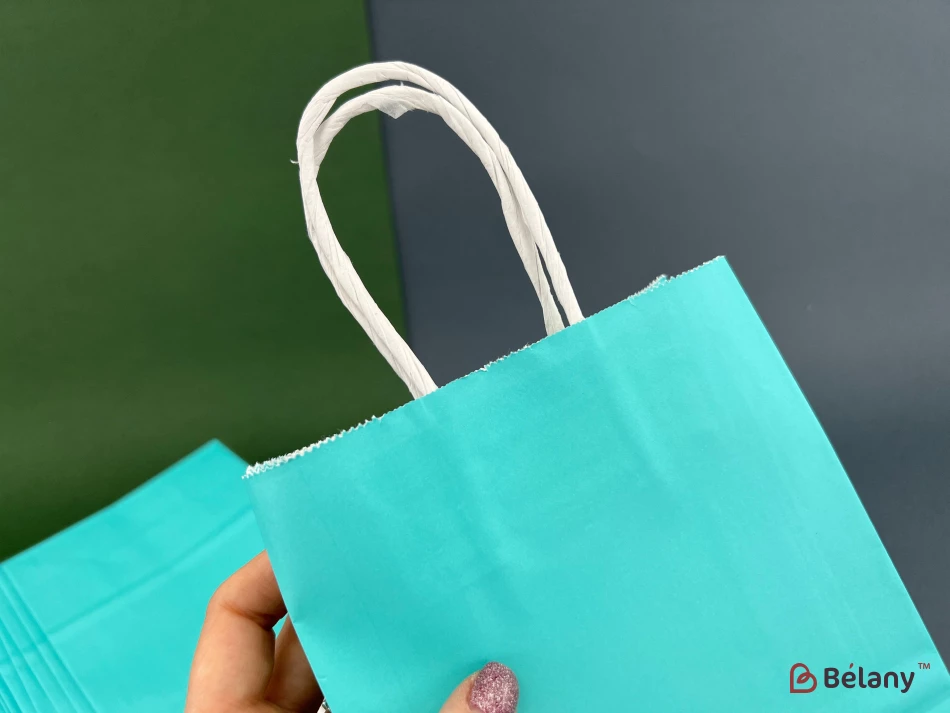 Крафтовые пакеты "Just color M" голубые | 2