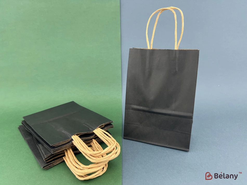 Крафтовые пакеты "Just color L" черные