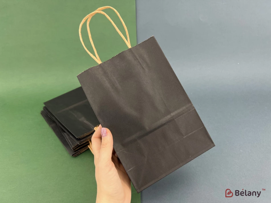 Крафтовые пакеты "Just color L" черные | 2