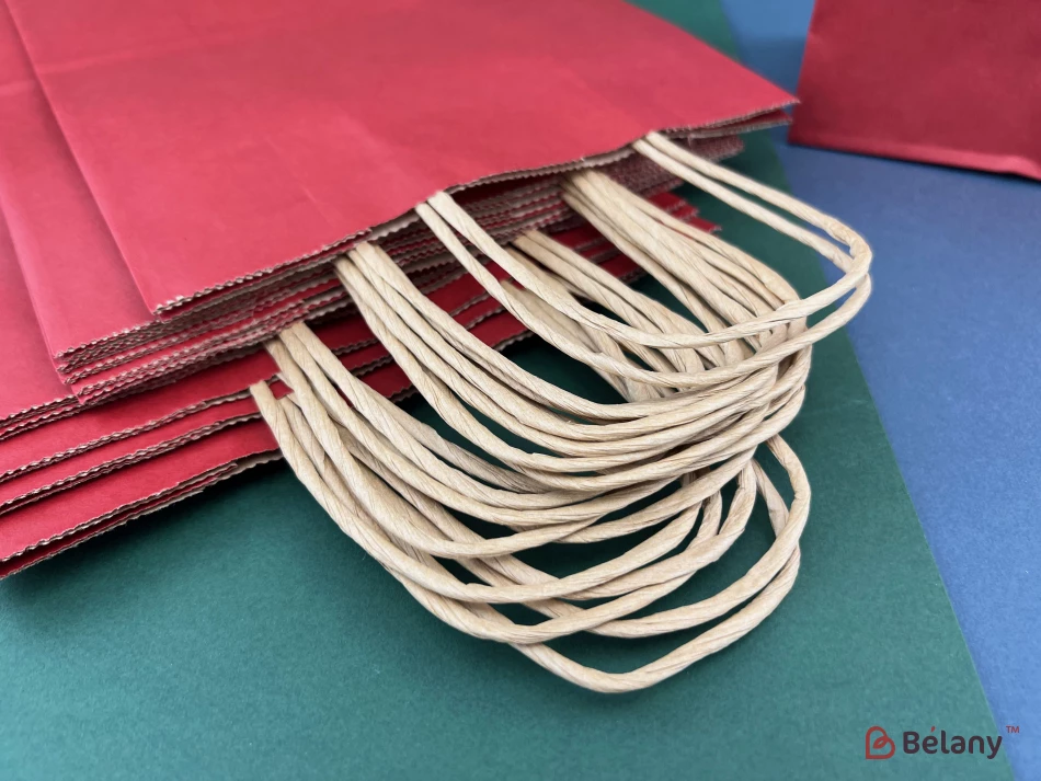 Крафтовые пакеты "Just color L" бордовые | 3