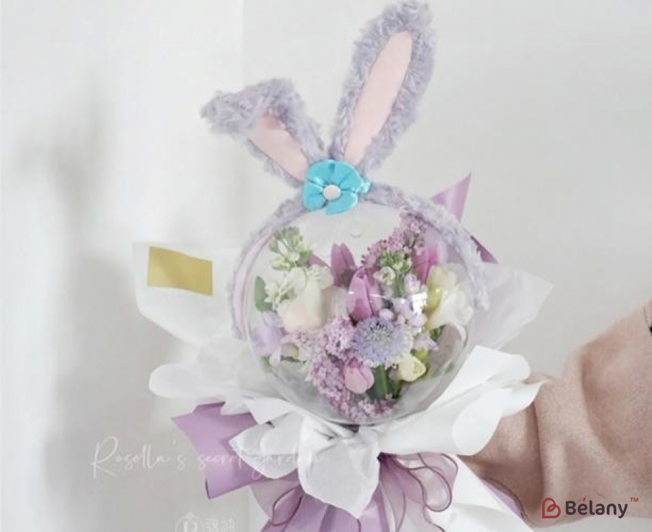 Пластиковый шар для букета 22.5см | 2