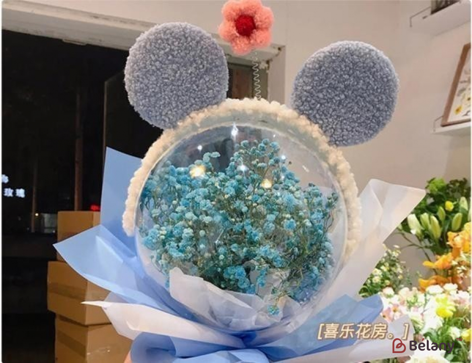 Пластиковый шар для букета 22.5см | 3