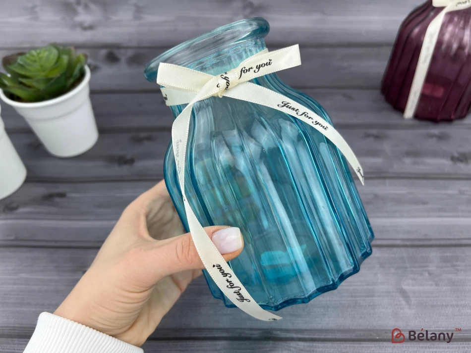 Ваза для цветов "Little dream" голубая 14х7см | 2