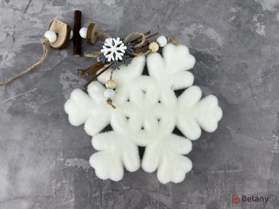 Підвісна сніжинка "Snowflake" біла