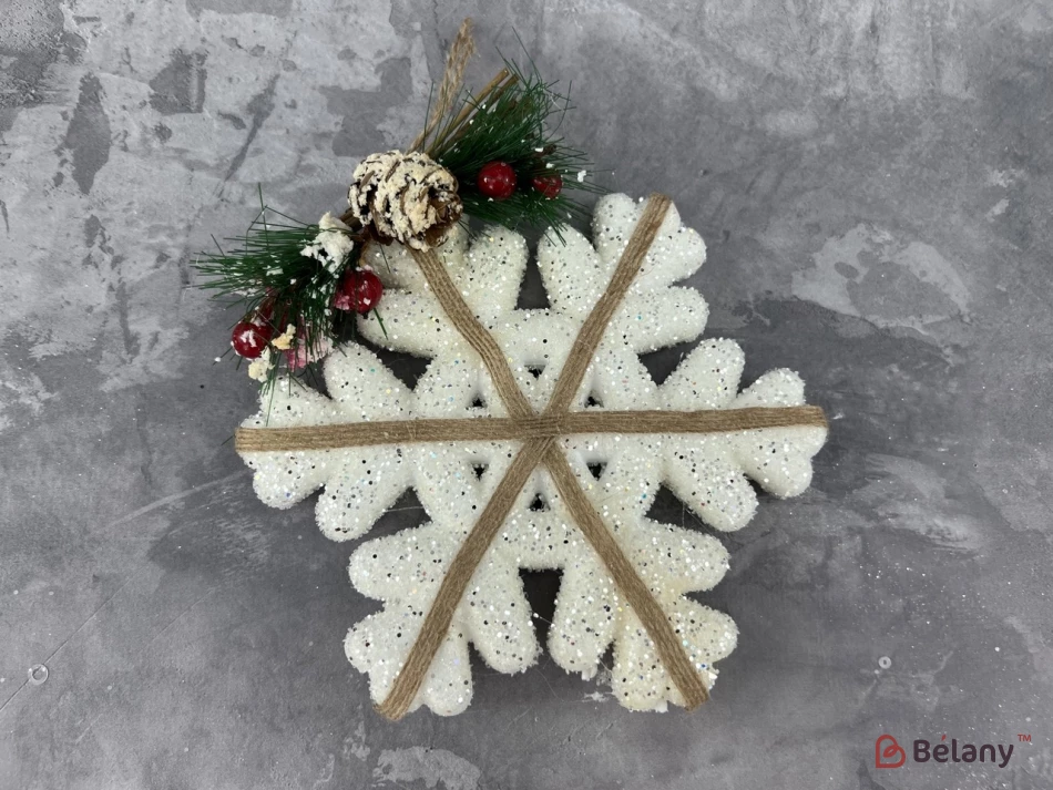 Підвісна сніжинка "Snowflake" біла