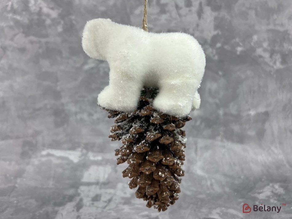 Підвісний ведмедик на шишці "On a cone" | 3