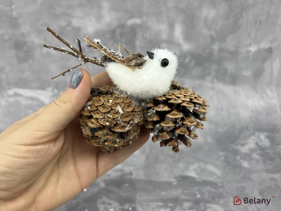 Ялинкова іграшка "Cones and bird"