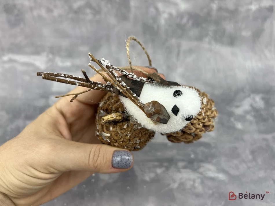 Ялинкова іграшка "Cones and bird" | 2