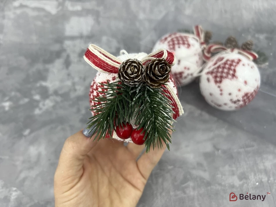 Набір ялинкових іграшок "White dream" | 2