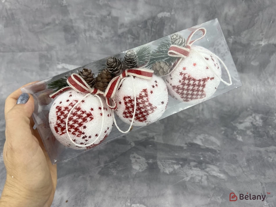 Набір ялинкових іграшок "White dream" | 3