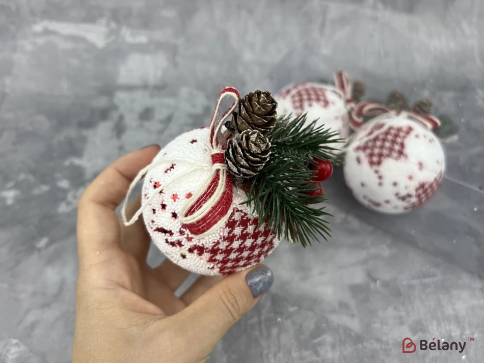 Набір ялинкових іграшок "White dream" | 4