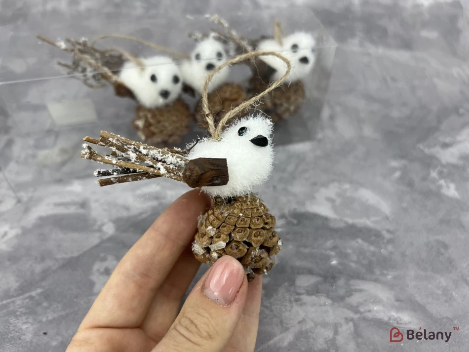 Ялинкова іграшка "Bird on stick" S | 2