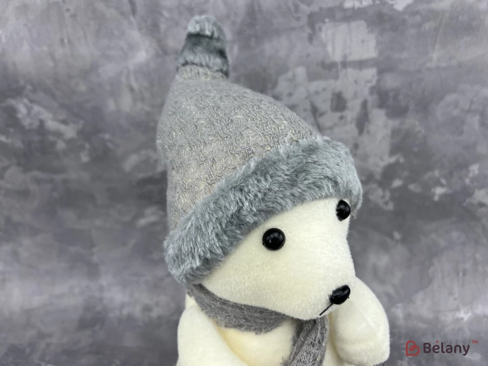 Новорічна фігура "Bear in gray hat" | 2