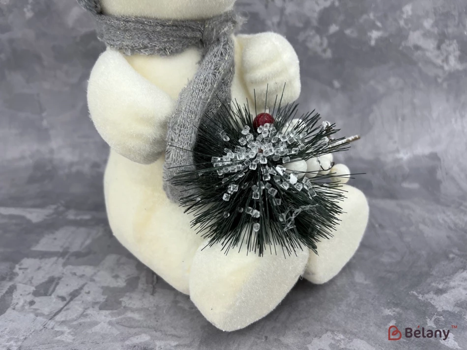 Новорічна фігура "Bear in gray hat" | 3