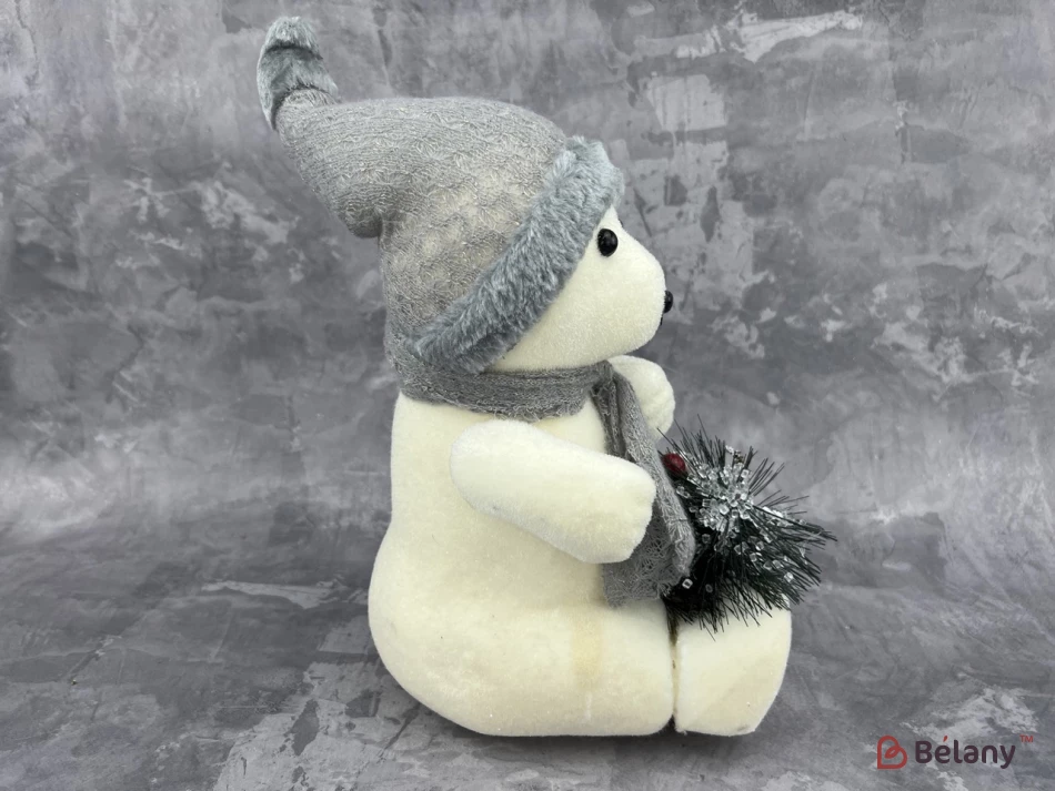 Новорічна фігура "Bear in gray hat" | 4