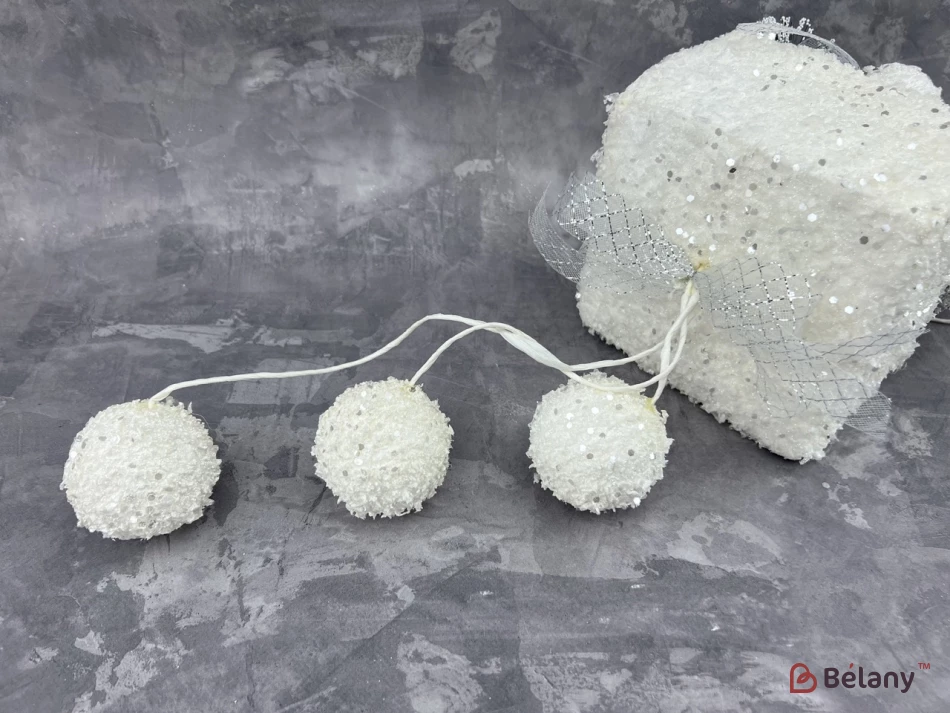 Підвісний декор "Сніговик у зимовому лісі" | 3