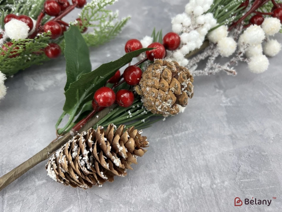 Декор Веточка Ели с шишками | 3