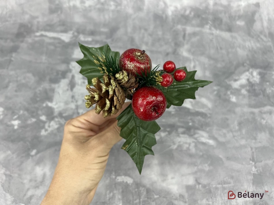 Декор веточка "Gold apple"