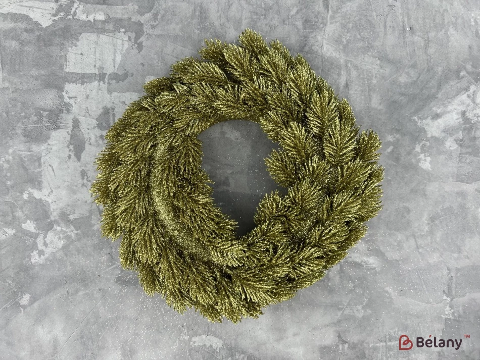 Новогодний декор "Венок" золото