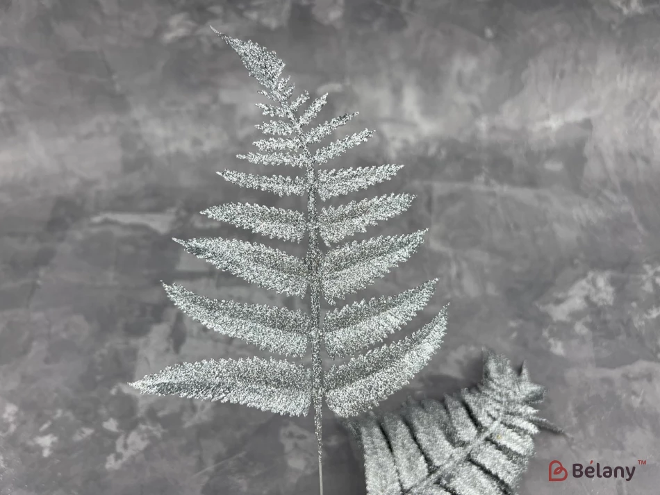 Декор гілочки "Leafs" срібло