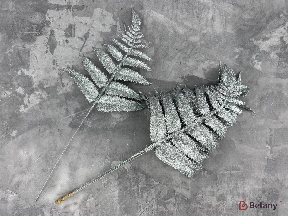 Декор гілочки "Leafs" срібло | 2