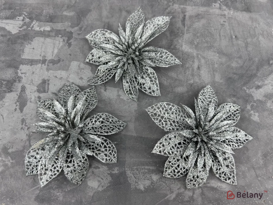 Новогодний декор "Flower" серебро